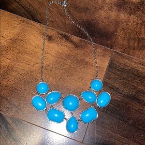 Blue statement necklace